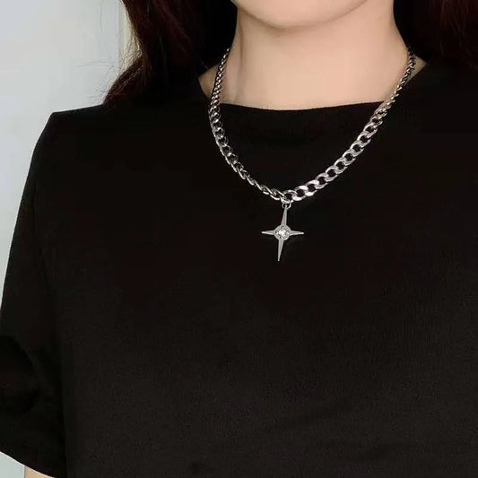 Retro Gothic Cross Cherry Summer Pendant Jewel Necklace
